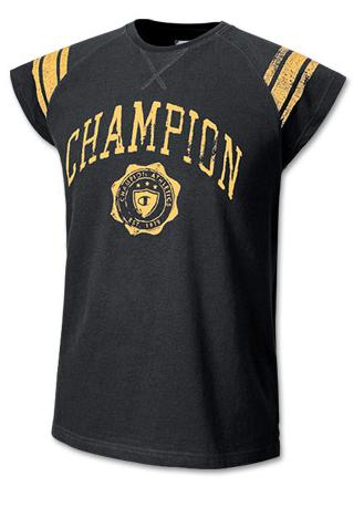 Champion Home Field Cap-Sleeve Mens T Shirt with Badge Graphic