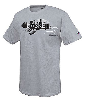 Champion Cotton-Rich Men's T Shirt with 'Basketball City' Graphic