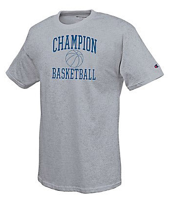 Champion Cotton-Rich Men's T Shirt with Champion Basketball Graphic