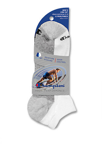 Champion Mens High Performance Low Cut 2 Pack