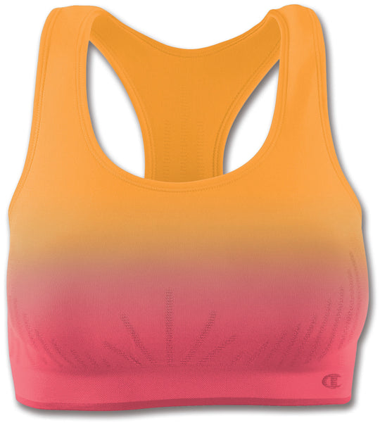 Champion Double Dry Dip-Dye Seamless Racerback Sports Bra