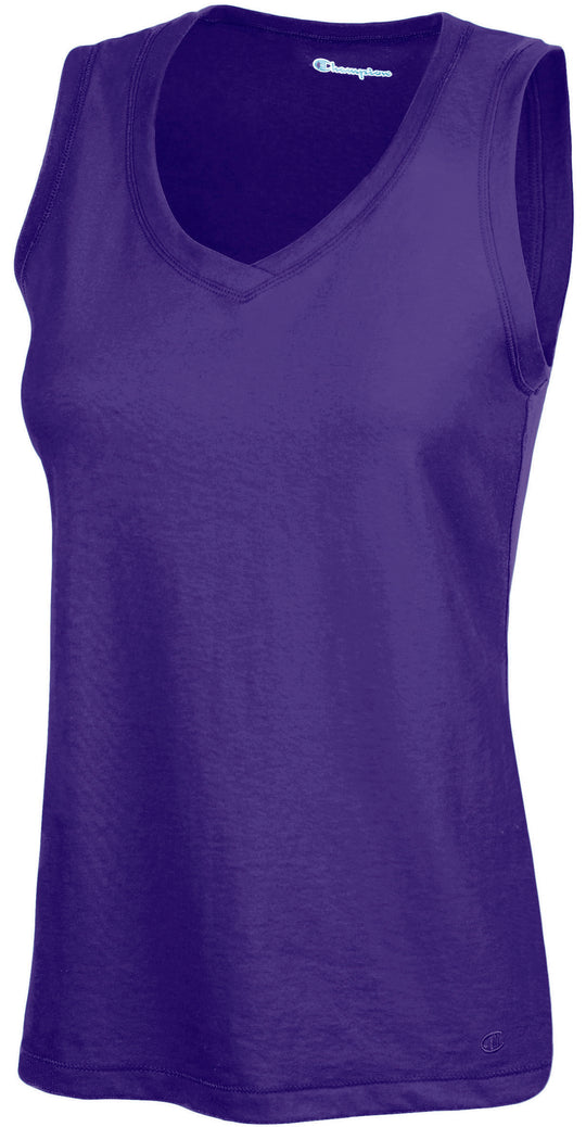 Champion Women's Favorite Cotton V-Neck Tank Top