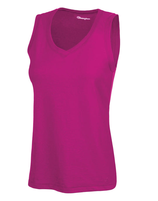 Champion Women's Favorite Cotton V-Neck Tank Top