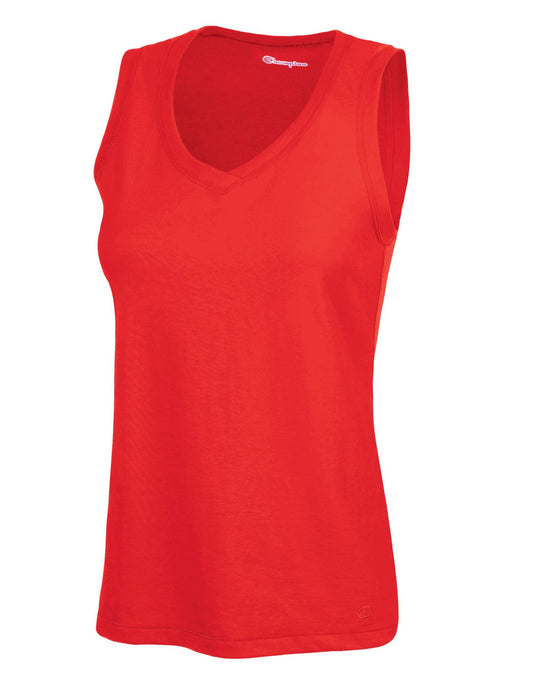 Champion Women's Favorite Cotton V-Neck Tank Top