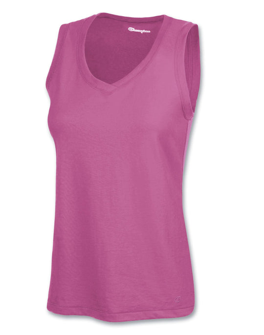 Champion Women's Favorite Cotton V-Neck Tank Top