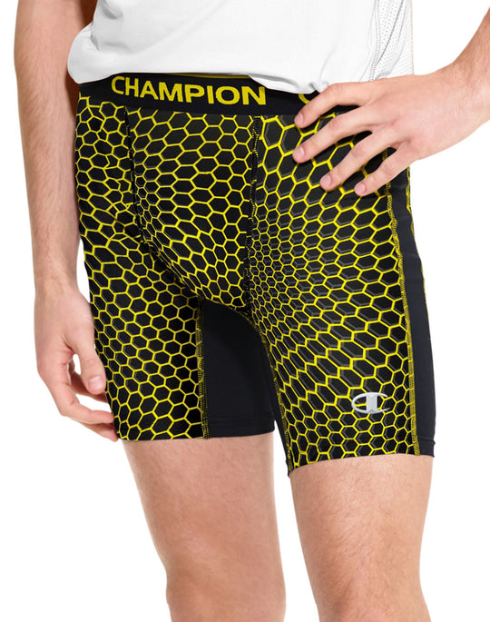 Champion Men`s PowerTrain PowerFlex Solid Compression Shorts