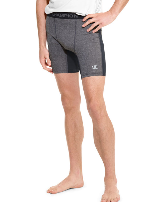 Champion Men`s PowerTrain PowerFlex Solid Compression Shorts