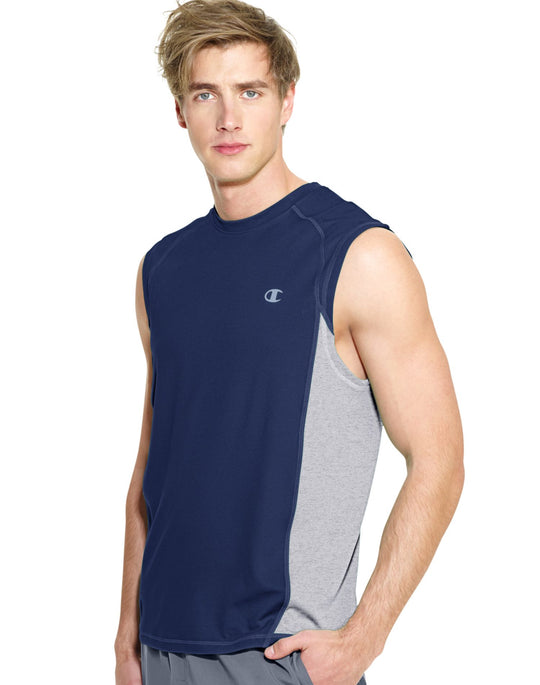 Champion Men`s PowerTrain Colorblock Muscle Tee