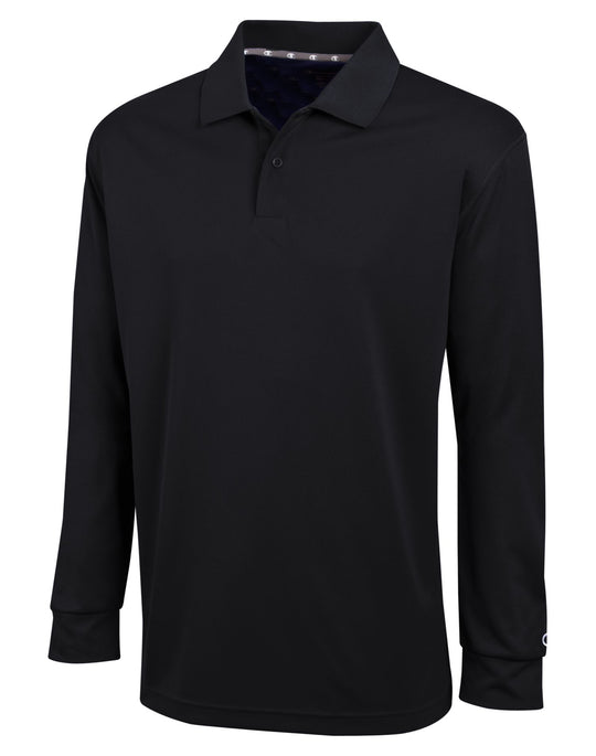 Champion Men's Ultimate Double Dry Long Sleeve Polo