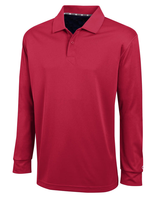 Champion Men's Ultimate Double Dry Long Sleeve Polo