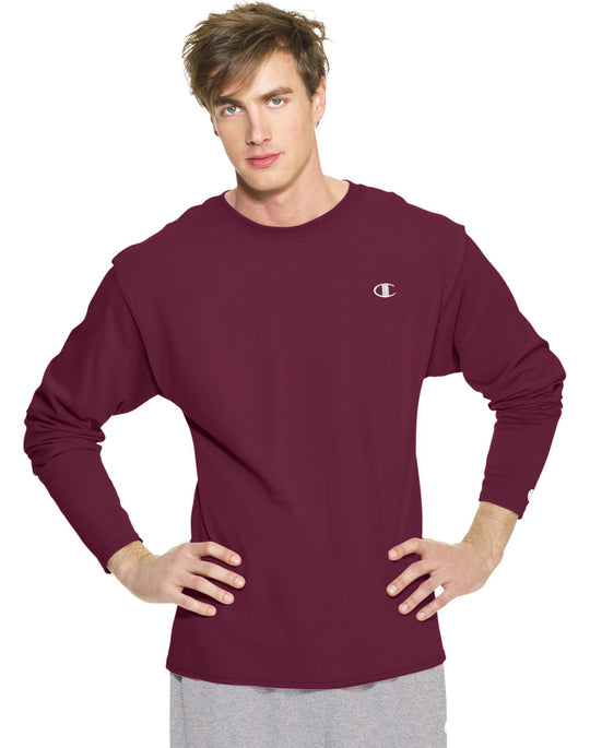 Champion Cotton Jersey Long-Sleeve Men's T Shirt