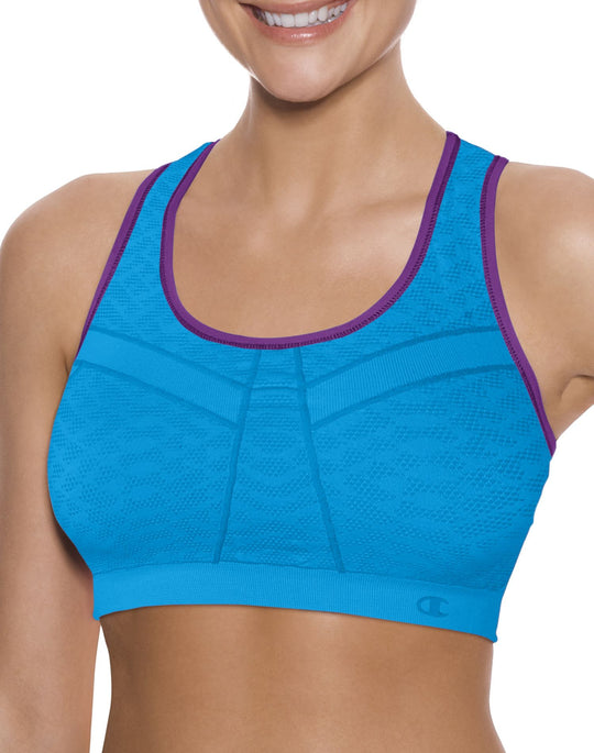 Champion Double Dry Dip-Dye Seamless Racerback Sports Bra