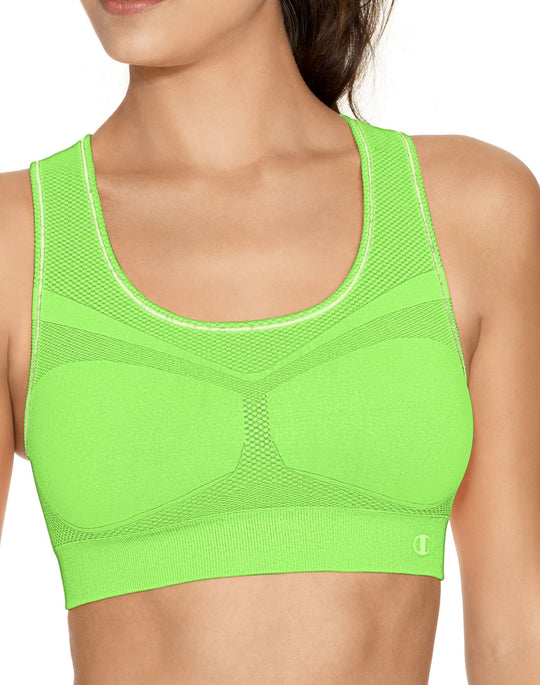 Champion Double Dry Women's Seamless Racer-Back Medium Control Sports Bra