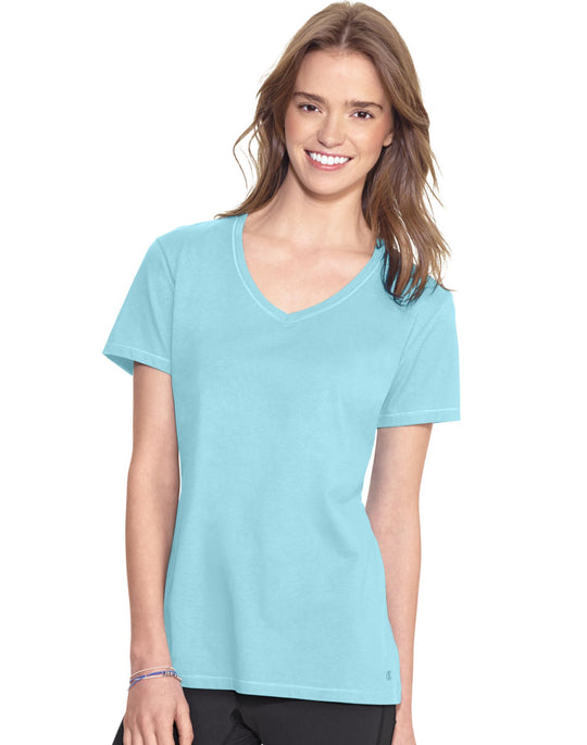 Champion Women`s Authentic Jersey V-Neck Tee