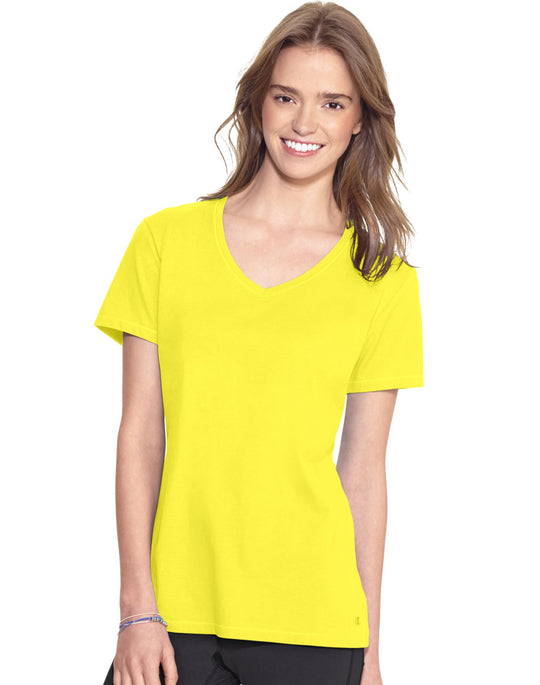 Champion Women`s Authentic Jersey V-Neck Tee