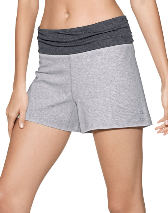 Champion Women`s PowerTrain Power Cotton Roll Down Shorts
