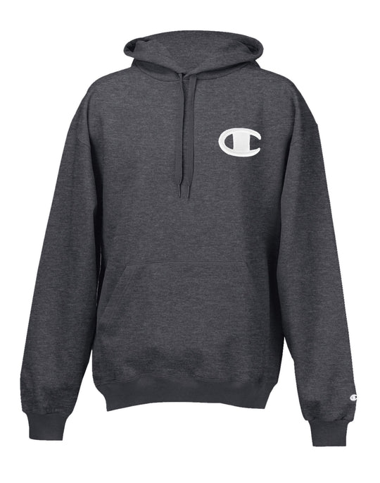 Champion Super Hood Fleece Men`s Hoodie with Big Raised Embroidered C Logo