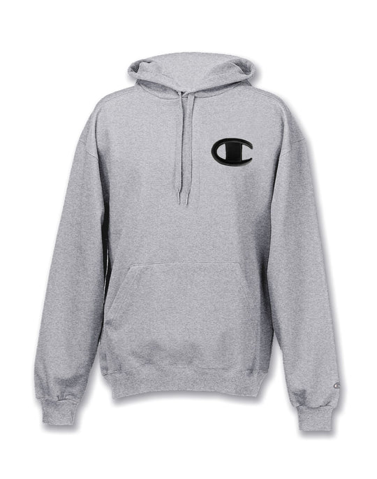 Champion Super Hood Fleece Men`s Hoodie with Big Raised Embroidered C Logo