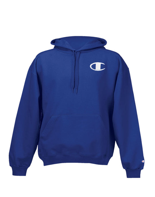 Champion Super Hood Fleece Men`s Hoodie with Big Raised Embroidered C Logo