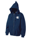 Champion Men`s Super Hood® Full-Zip Hoodie with Big Raised Embroidered C