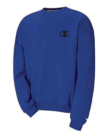 Champion Men`s Super Fleece Sweatshirt with Big Raised Embroidered C Logo
