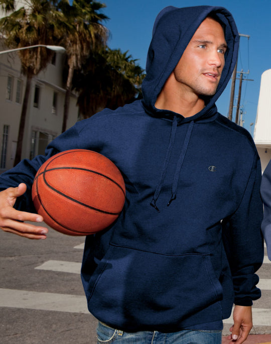 Champion Super Hood Fleece Men`s Hoodie with Small Embroidered C Logo