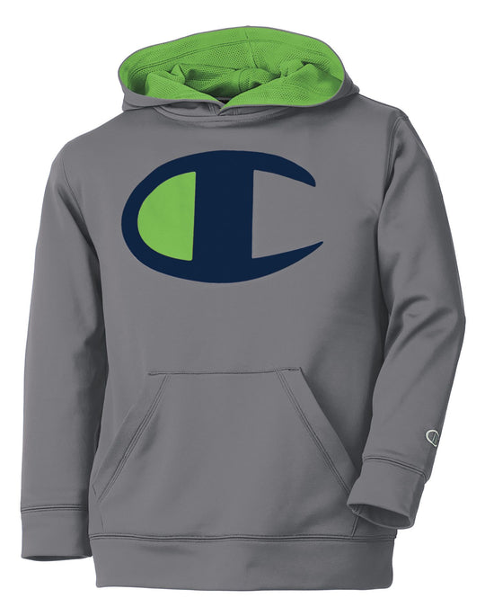 Champion Boys PowerTrain Sport Pullover Fleece Graphic Hoodie