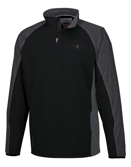 Champion Men`s Powertrain Tech Fleece Quarter Zip Pullover