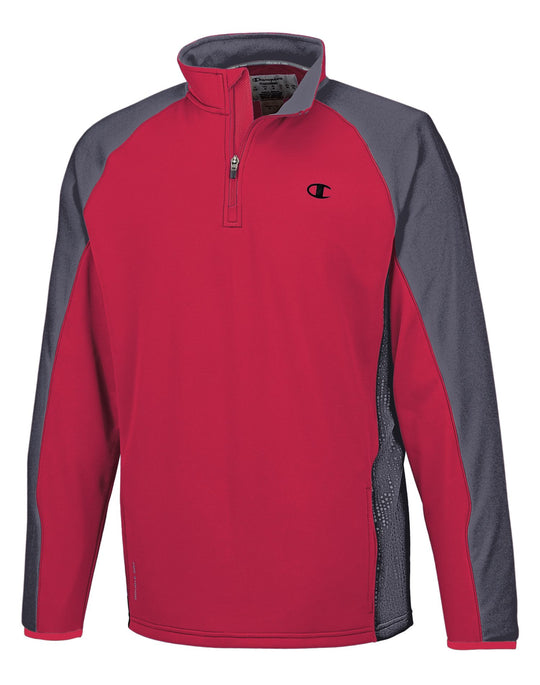 Champion Men`s Powertrain Tech Fleece Quarter Zip Pullover