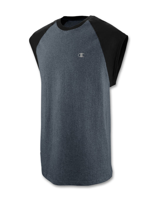 Champion Cotton Jersey Raglan Cap-Sleeve Mens T Shirt