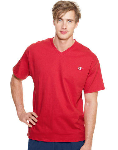 Champion Men`s Authentic Jersey V-Neck T-Shirt