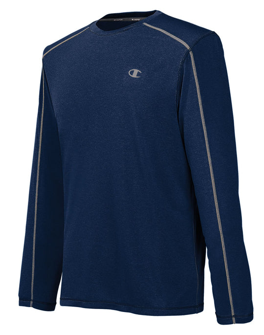 Champion Men`s Vapor PowerTrain Heather Long Sleeve Tee