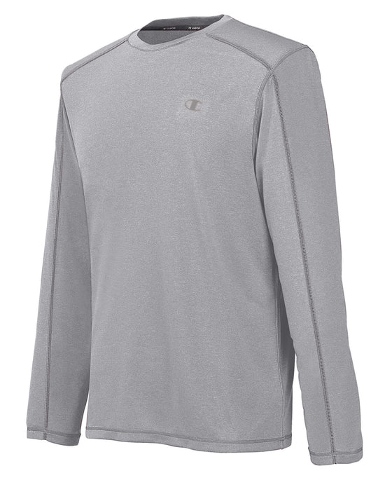 Champion Men`s Vapor PowerTrain Heather Long Sleeve Tee