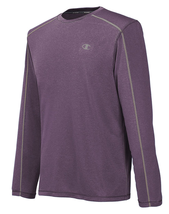 Champion Men`s Vapor PowerTrain Heather Long Sleeve Tee
