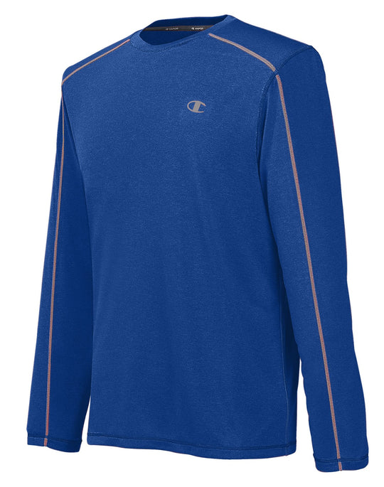 Champion Men`s Vapor PowerTrain Heather Long Sleeve Tee