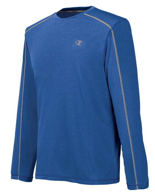 Champion Men`s Vapor PowerTrain Heather Long Sleeve Tee