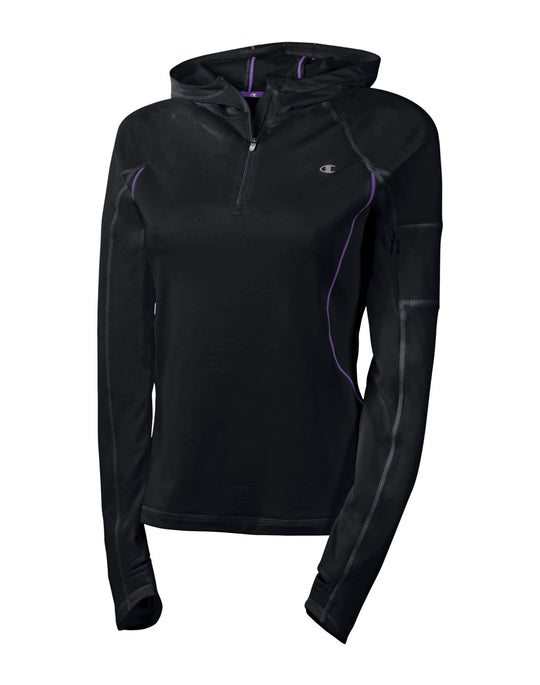 Champion Ultimate Double Dry+ Quarter-Zip Hooded Women's Pullover