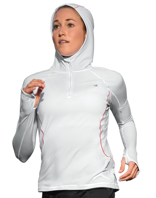 Champion Ultimate Double Dry+ Quarter-Zip Hooded Women's Pullover
