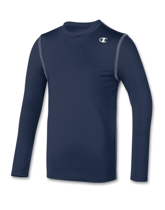 Champion Double Dry Long-Sleeve Kids' Compression T Shirt