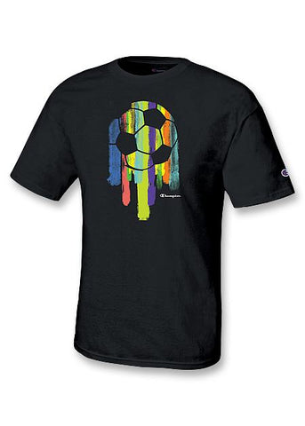 Champion Cotton Jersey Men's T Shirt with Paintball Soccer Graphic