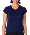 Champion Women's Essential Double Dry V-Neck Tee