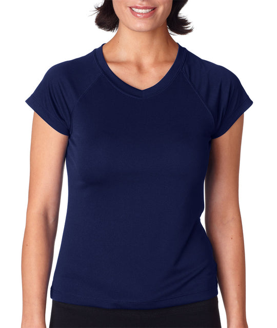 Champion Women's Essential Double Dry V-Neck Tee