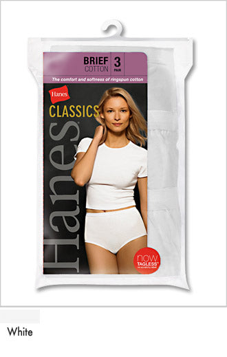 Hanes Classics White Brief 3-Pack