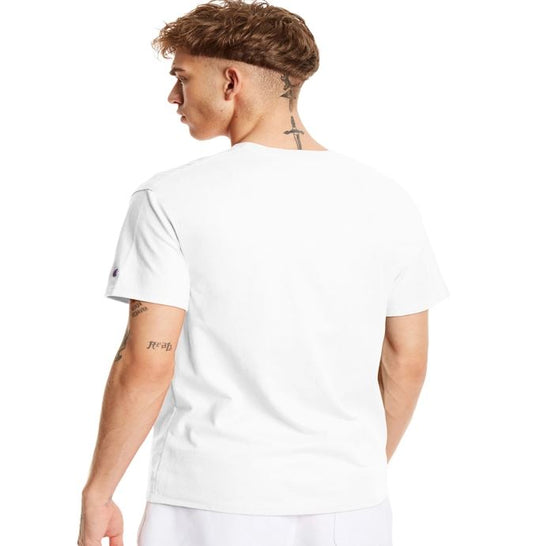 Champion Mens Classic Short-Sleeve Jersey Tee, XXL, White