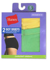 Hanes Women's Cotton Stretch Boy Short Panties 2-Pack
