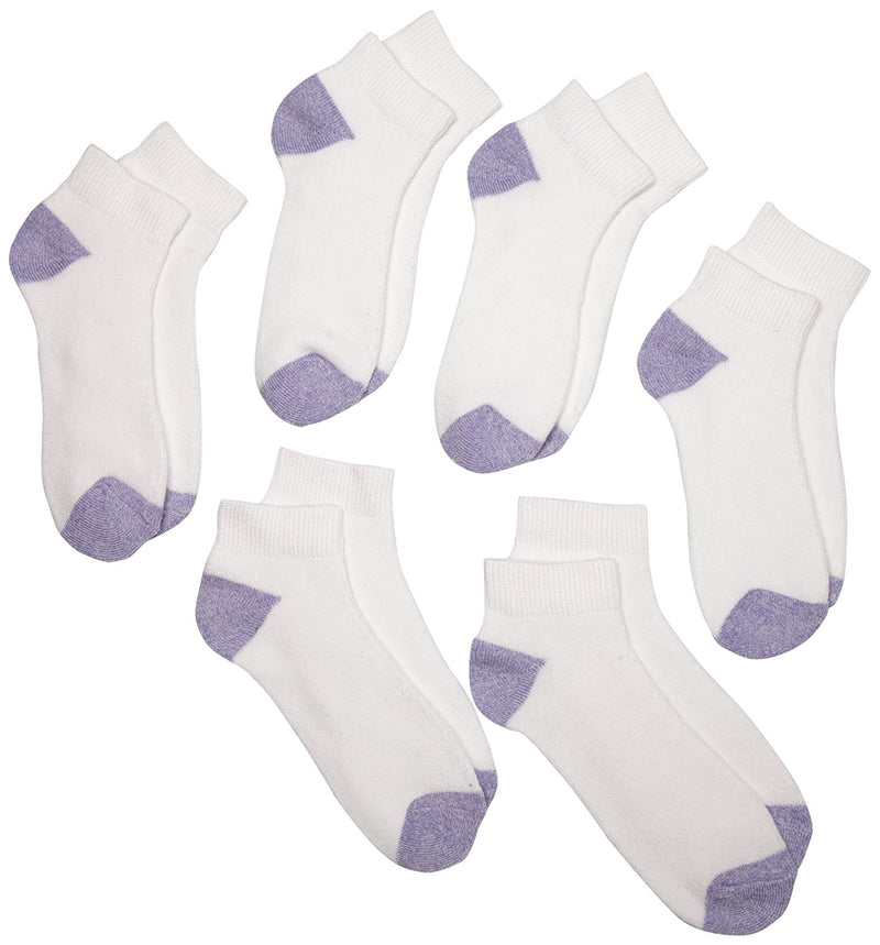 Fruit Of The Loom Girls 6 Pack Low Cut Socks