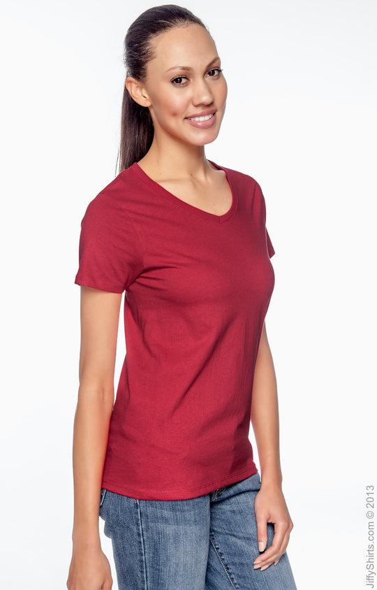 Hanes Relaxed Fit Women's ComfortSoft V-neck T-Shirt # 5780