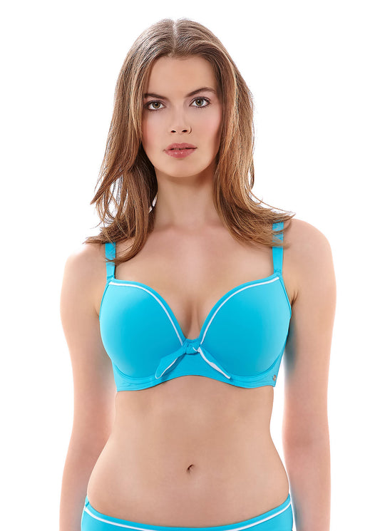 Freya Womens Deco Swim Underwired Moulded Bikini Top