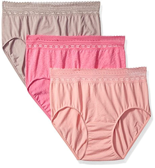 Bali Womens Comfort Revolution Microfiber Brief, 3-Pack