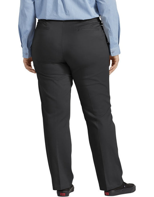 Dickies Womens Plus Size Perfect Shape Straight Leg Twill Pants